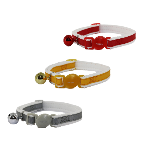 Reflective Safety Buckle Cat Collar (3 colours)
