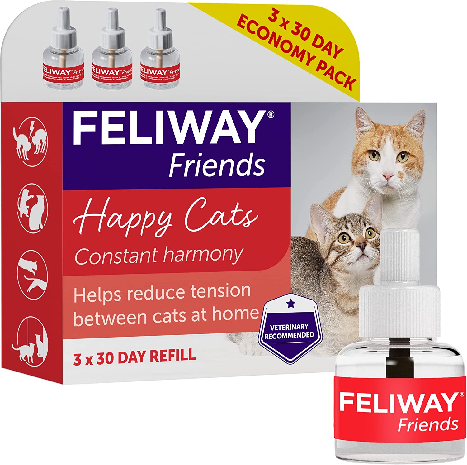 AUTH NEW FELIWAY CLASSIC CONSTANT HARMONY BETWEEN CATS AT HOME SET 4 BAGS
