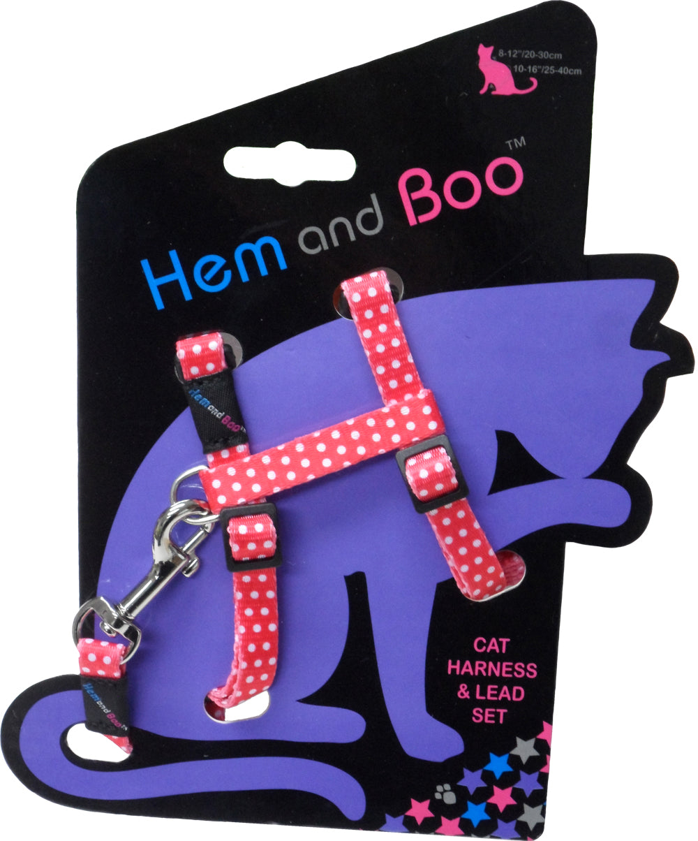 Spotty Cat Harness And Lead Set