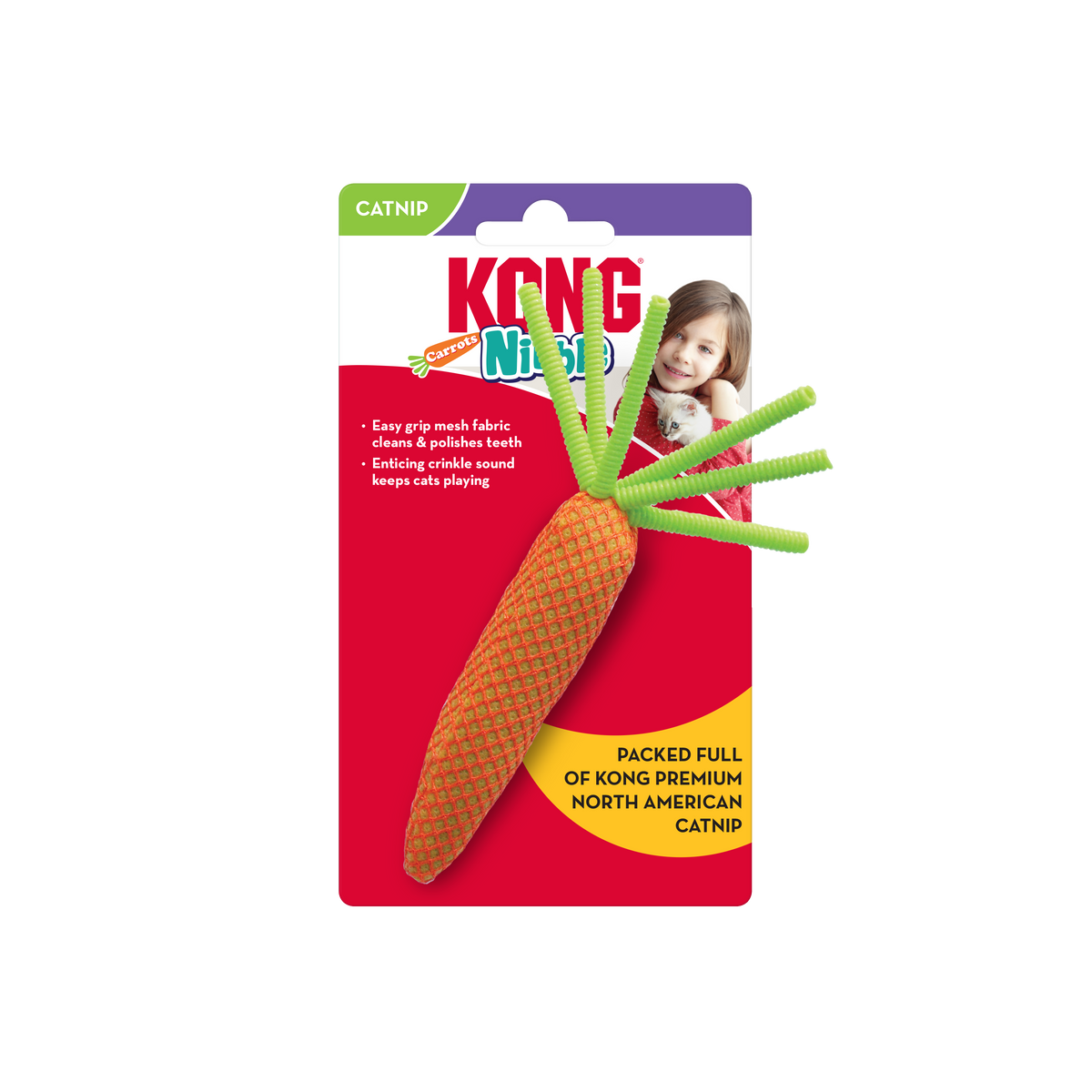 KONG Nibble Carrot Cat Toy
