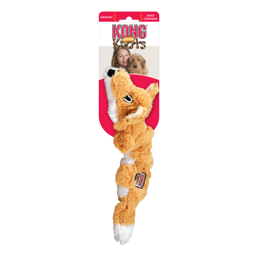 KONG Scrunch Knots Fox Dog Toy