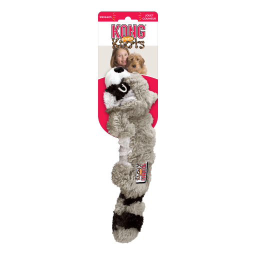 KONG Scrunch Knots Racoon Dog Toy