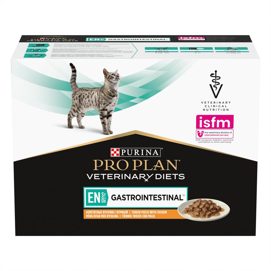 PURINA® PRO PLAN® Veterinary Diets - Feline EN ST/OX Gastrointestinal - Chicken Tender Pieces in Gravy