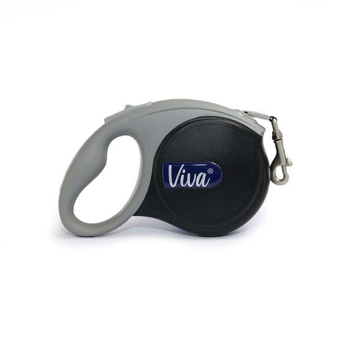 Viva Retractable Dog Lead Black (3 sizes)