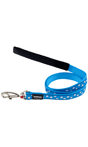Red Dingo White Star Turquoise Dog Lead