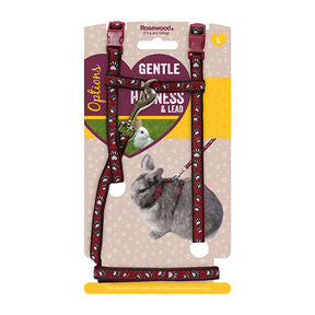 Rosewood Paw Print Small Animal Harness & Lead (2 sizes)