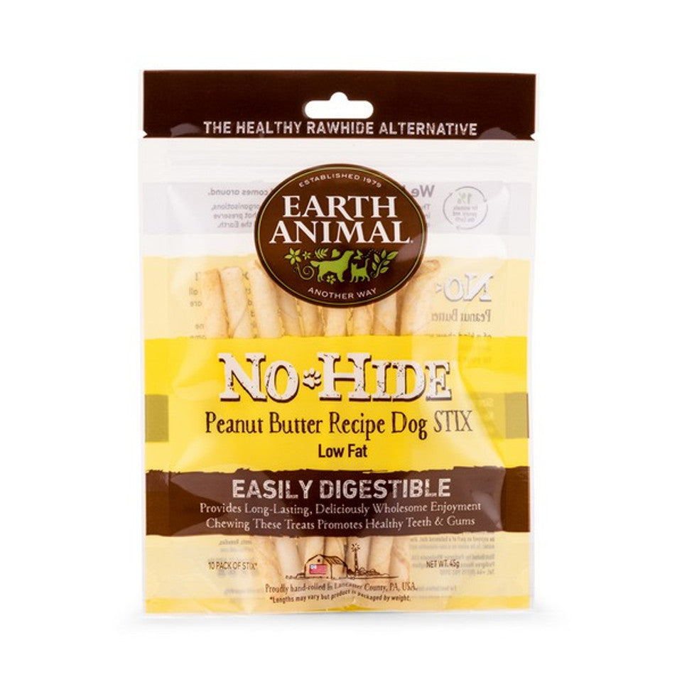 Earth Animal No Hide Peanut Butter Dog Stix & Chews