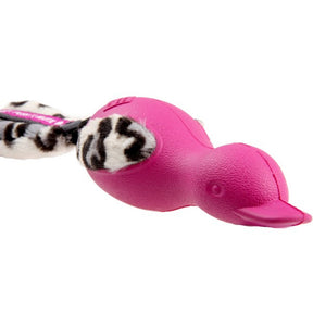 GiGwi Duck Push To Mute with Plush Tail Pink