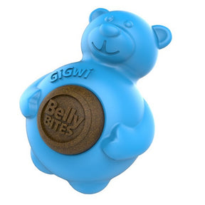 GiGwi Belly Bites Bear With Replaceable Treats Blue Small