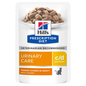 Hill's Prescription Diet c/d Multicare Urinary Care Wet Cat Food with Chicken 85g Pouch
