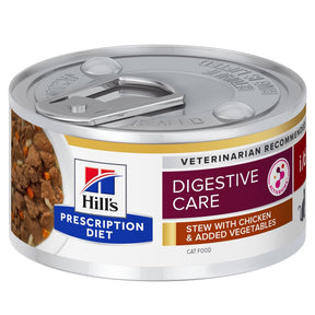 Hill's Prescription Diet i/d Digestive Care Stew Cat Food with Chicken & added Vegetables 82g Can