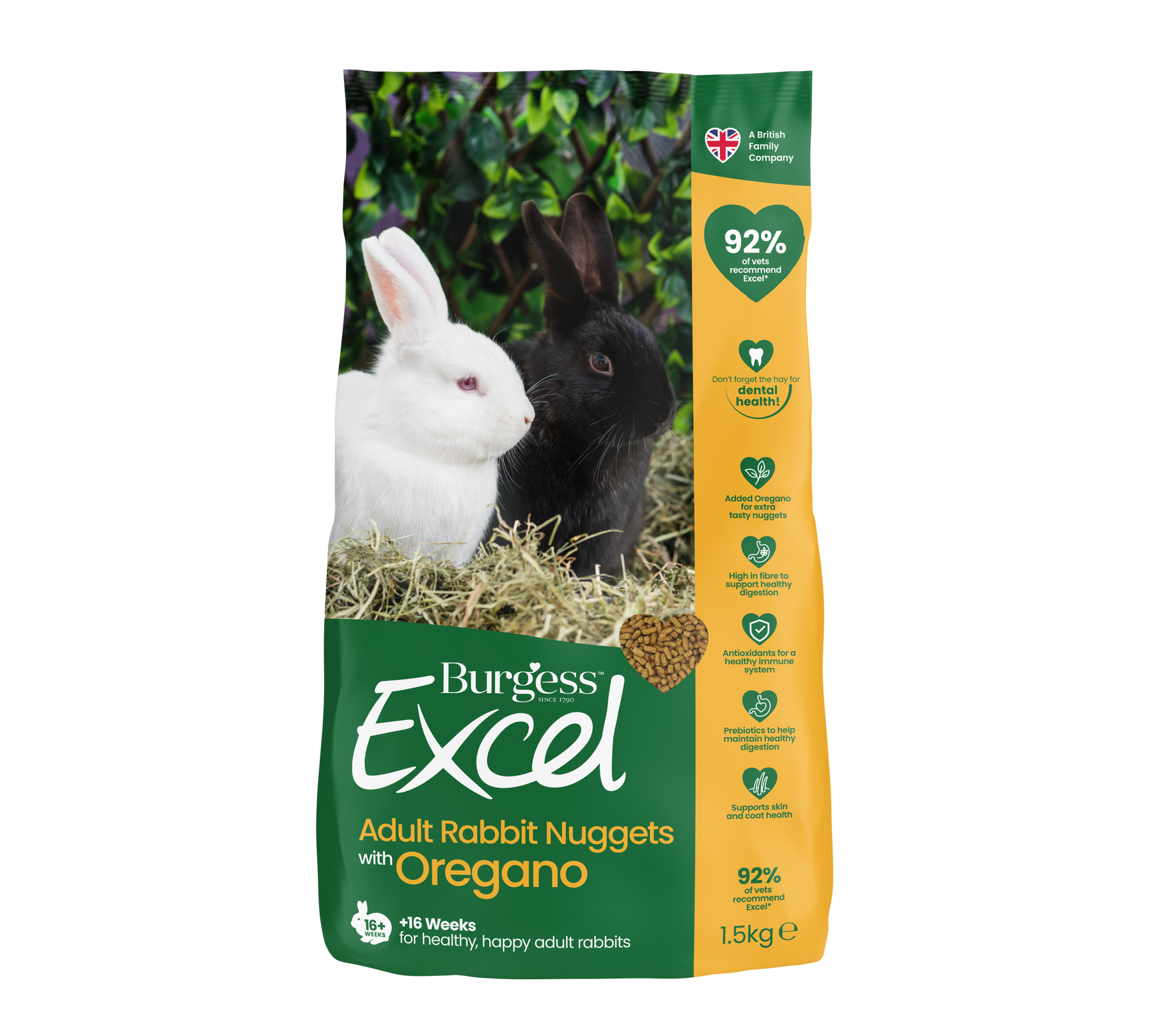 Burgess Excel Adult Rabbit Nuggets with Oregano 1.5kg