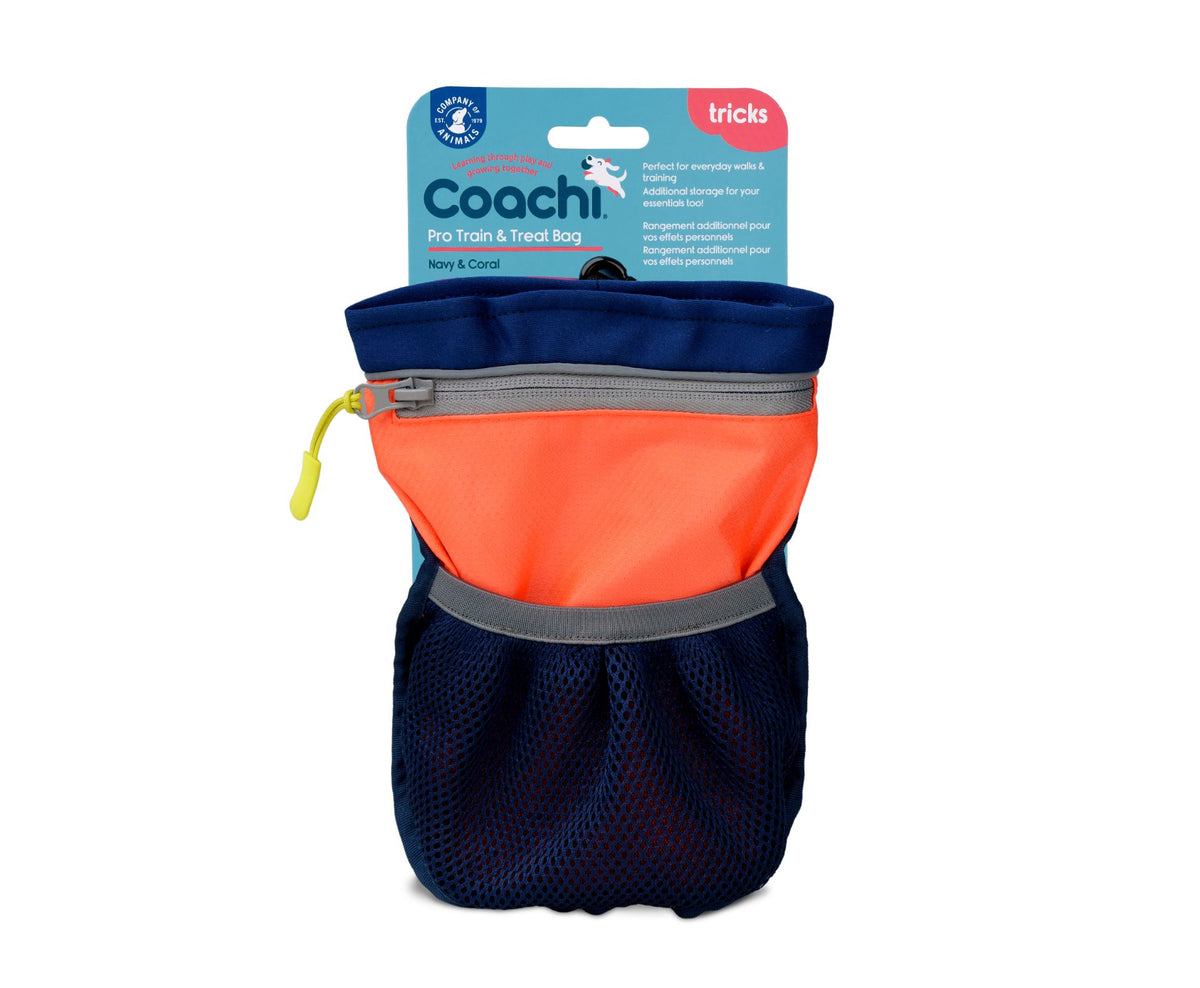 Coachi Pro Train & Treat Bag (Navy & Coral/ Navy & Light Blue)