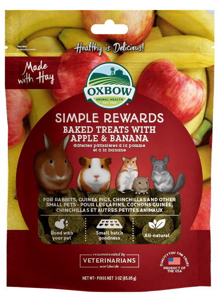 Oxbow Simple Rewards Baked Treat Apple & Banana 60g
