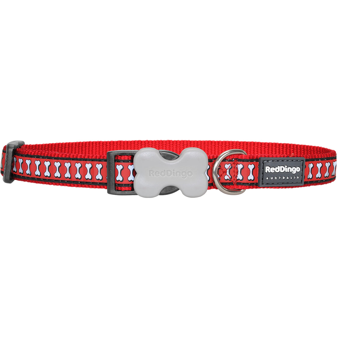 Red Dingo Reflective Red Dog Collar