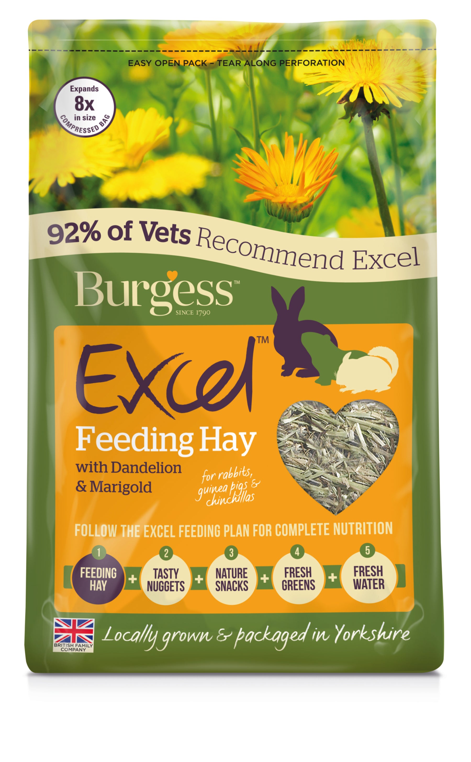 Burgess Excel Feeding Hay with Dandelion & Marigold 1kg