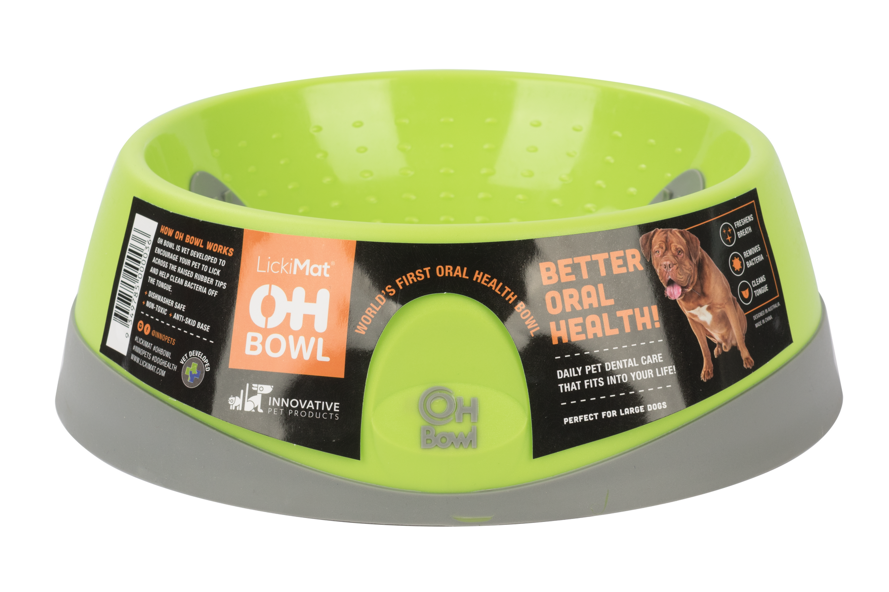LickiMat Oh Bowl Dog Green (3 sizes)