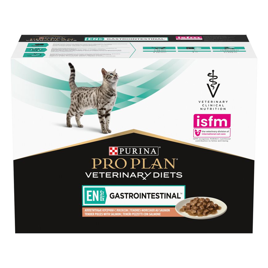 PURINA® PRO PLAN® - Veterinary Diets - Feline EN ST/OX Gastrointestinal - Salmon Tender Pieces in Gravy