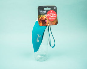 Henry Wag Water Bottle With Leaf Bowl Blue