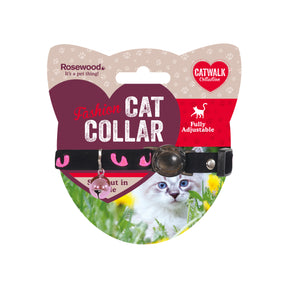 Rosewood Cats Eyes Reflective Cat Collar