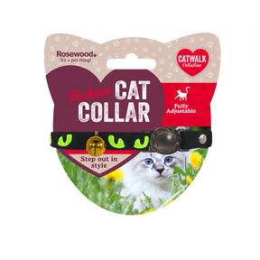 Rosewood Cats Eyes Reflective Cat Collar