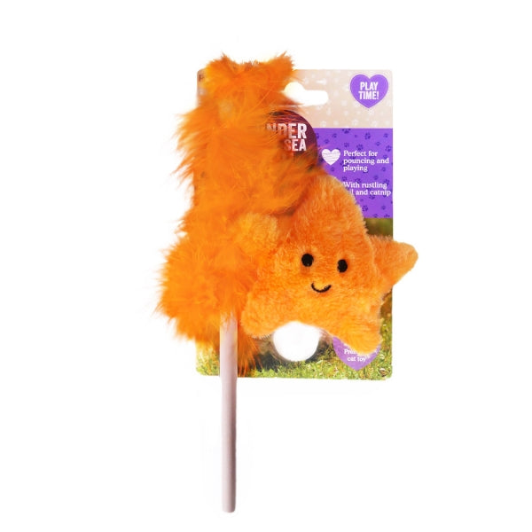 Jolly Moggy Under the Sea Starfish Cat Teaser Toy