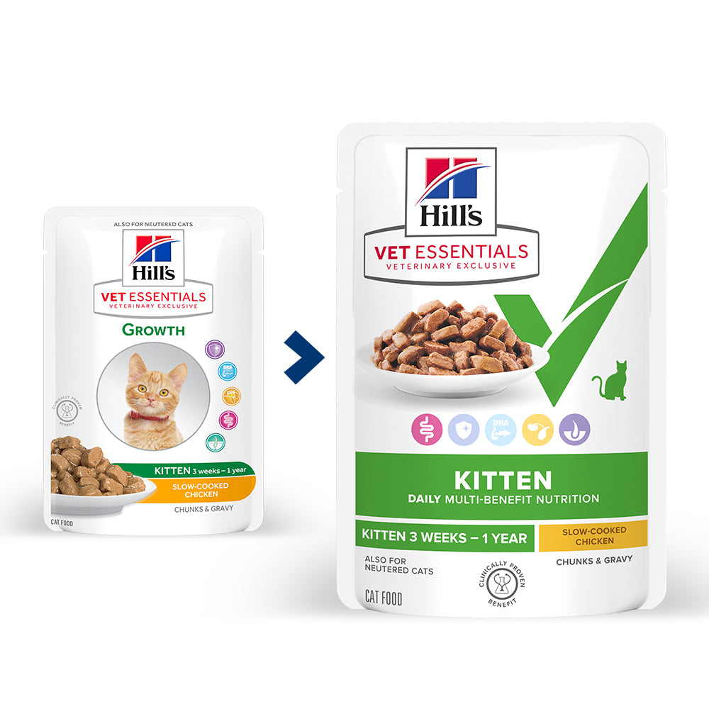 Hill's VET ESSENTIALS MULTI-BENEFIT Wet Kitten Food Slow-cooked Chicken
