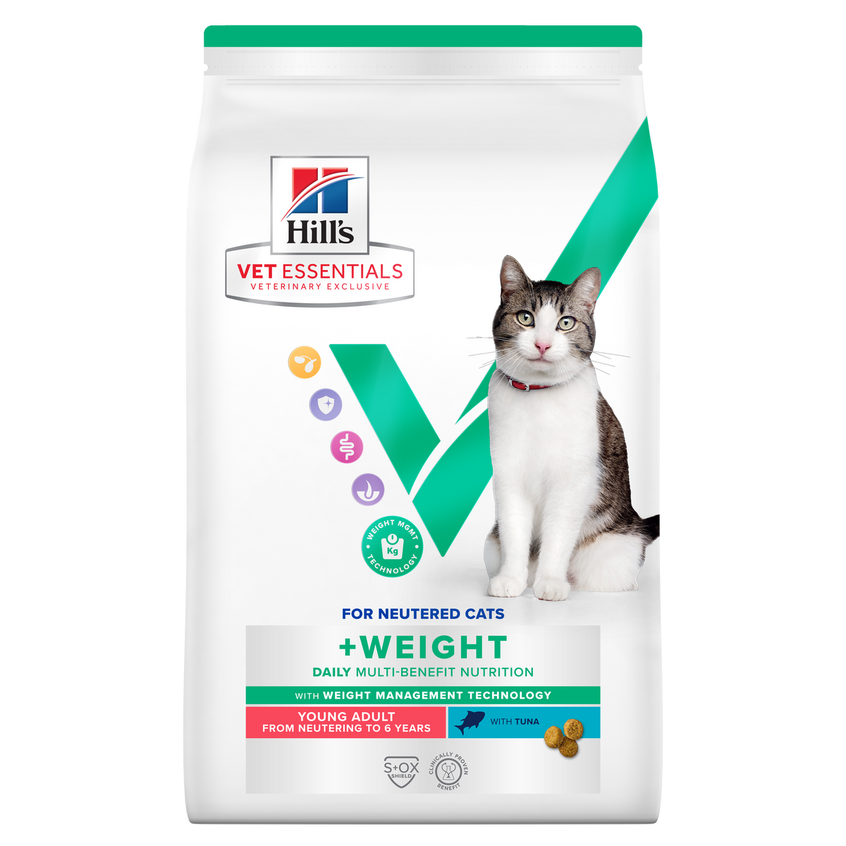 Hill's VET ESSENTIALS MULTI-BENEFIT + WEIGHT Young Adult Dry Cat Food with Tuna