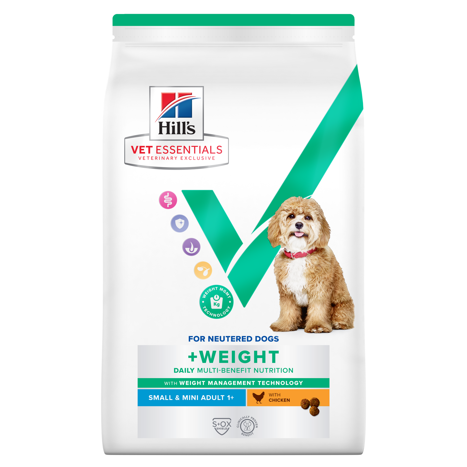 Hill's VET ESSENTIALS MULTI-BENEFIT + WEIGHT Adult 1+ Small & Mini Dry Dog Food with Chicken