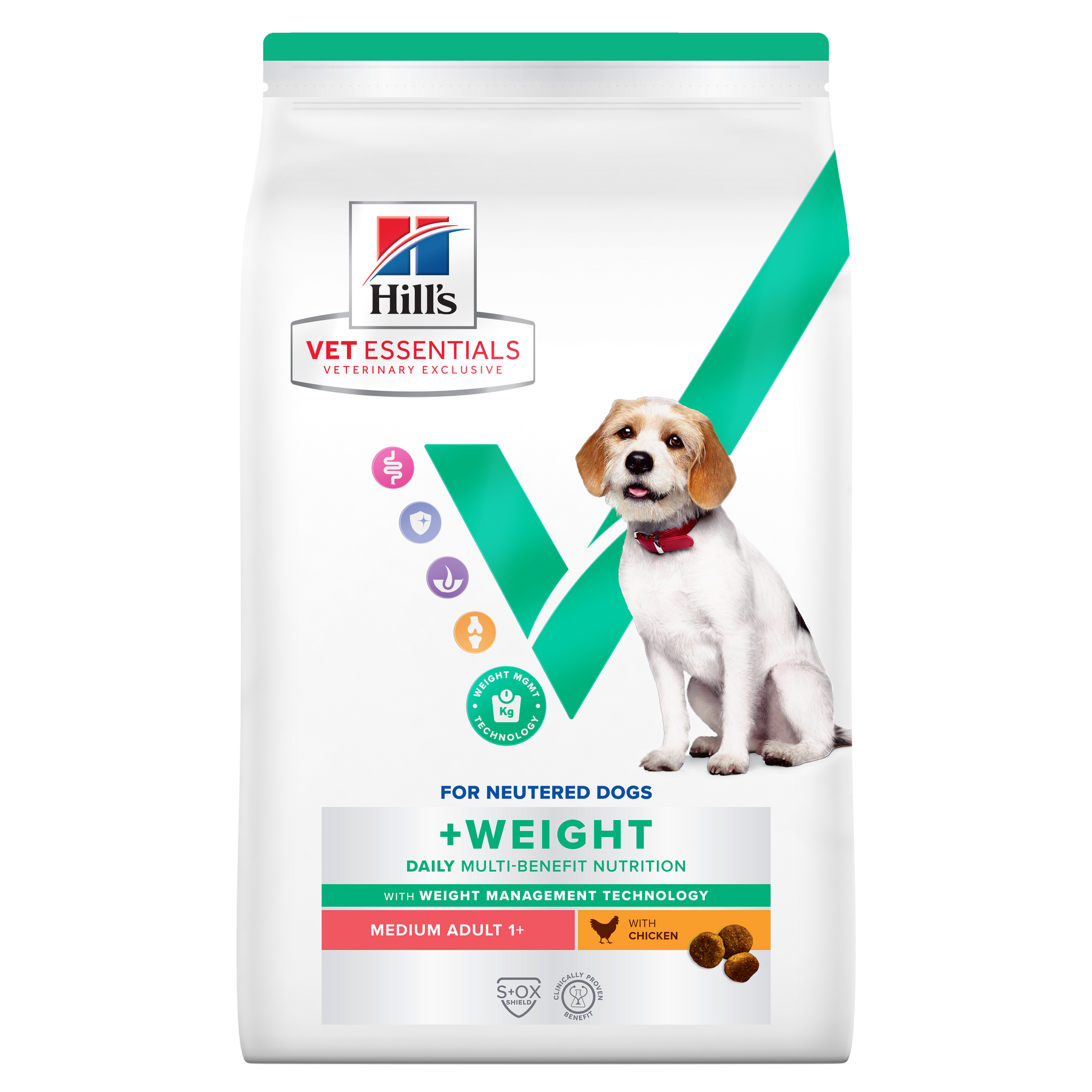 Hill's VET ESSENTIALS MULTI-BENEFIT + WEIGHT Adult 1+ Medium Dry Dog Food with Chicken