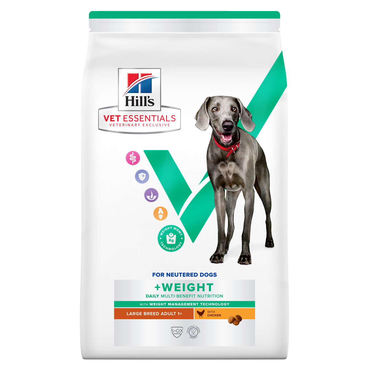 Hill's VET ESSENTIALS MULTI-BENEFIT + WEIGHT Adult 1+ Large Breed Dry Dog Food with Chicken