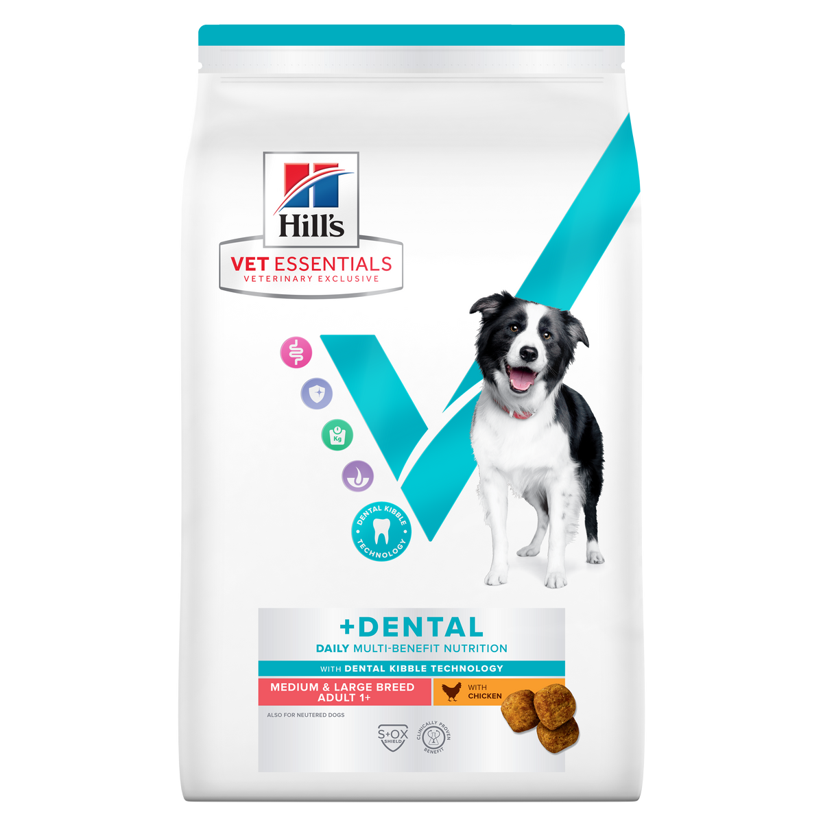 Hill's VET ESSENTIALS MULTI-BENEFIT + DENTAL Adult 1+ Medium and Large Breed Dry Dog Food with Chicken