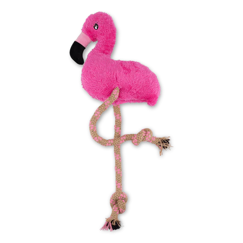 Beco Dual Texture Dog Toy Flamingo