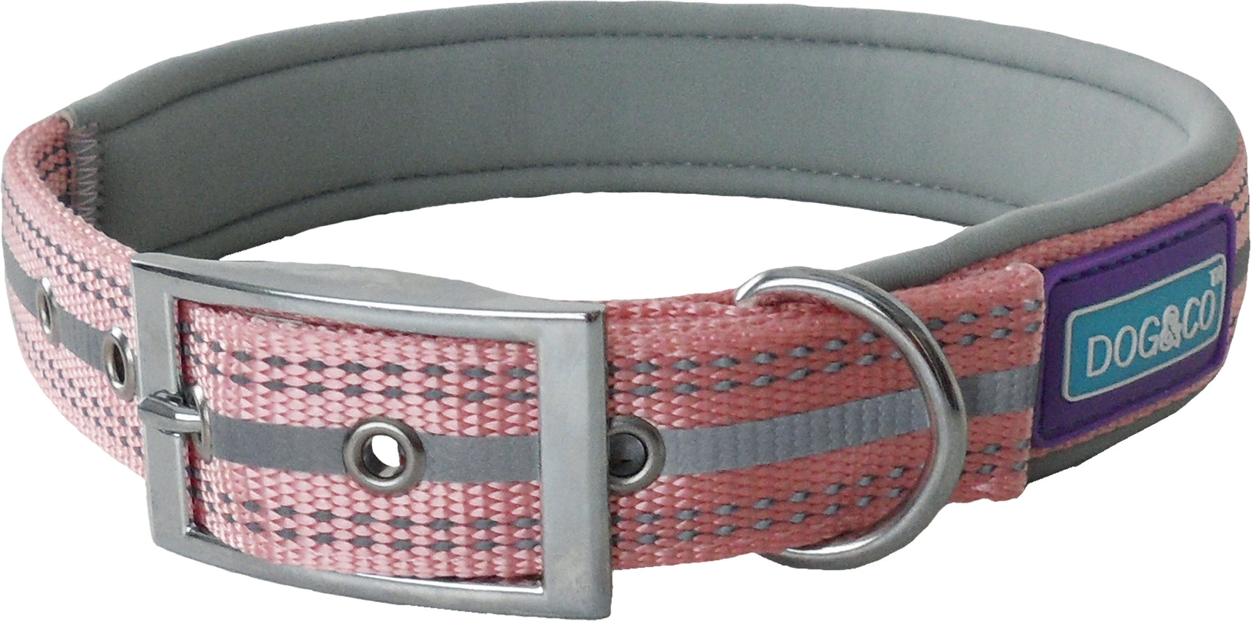Pink Double Reflective Padded Collar (4 Sizes)