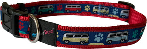 Campervan Adjustable Dog Collar (2 Colours/3 Sizes)