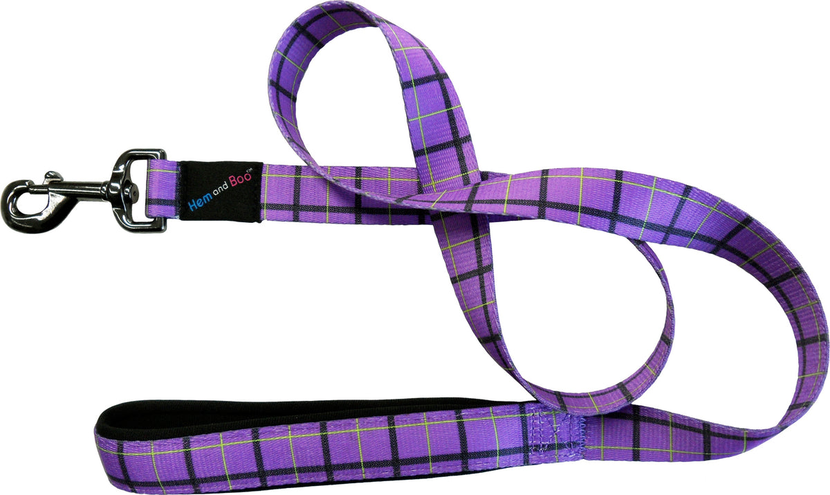 Padded Purple Checked Lead