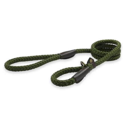 Heritage Rope Slip Dog Lead Green (2 sizes)