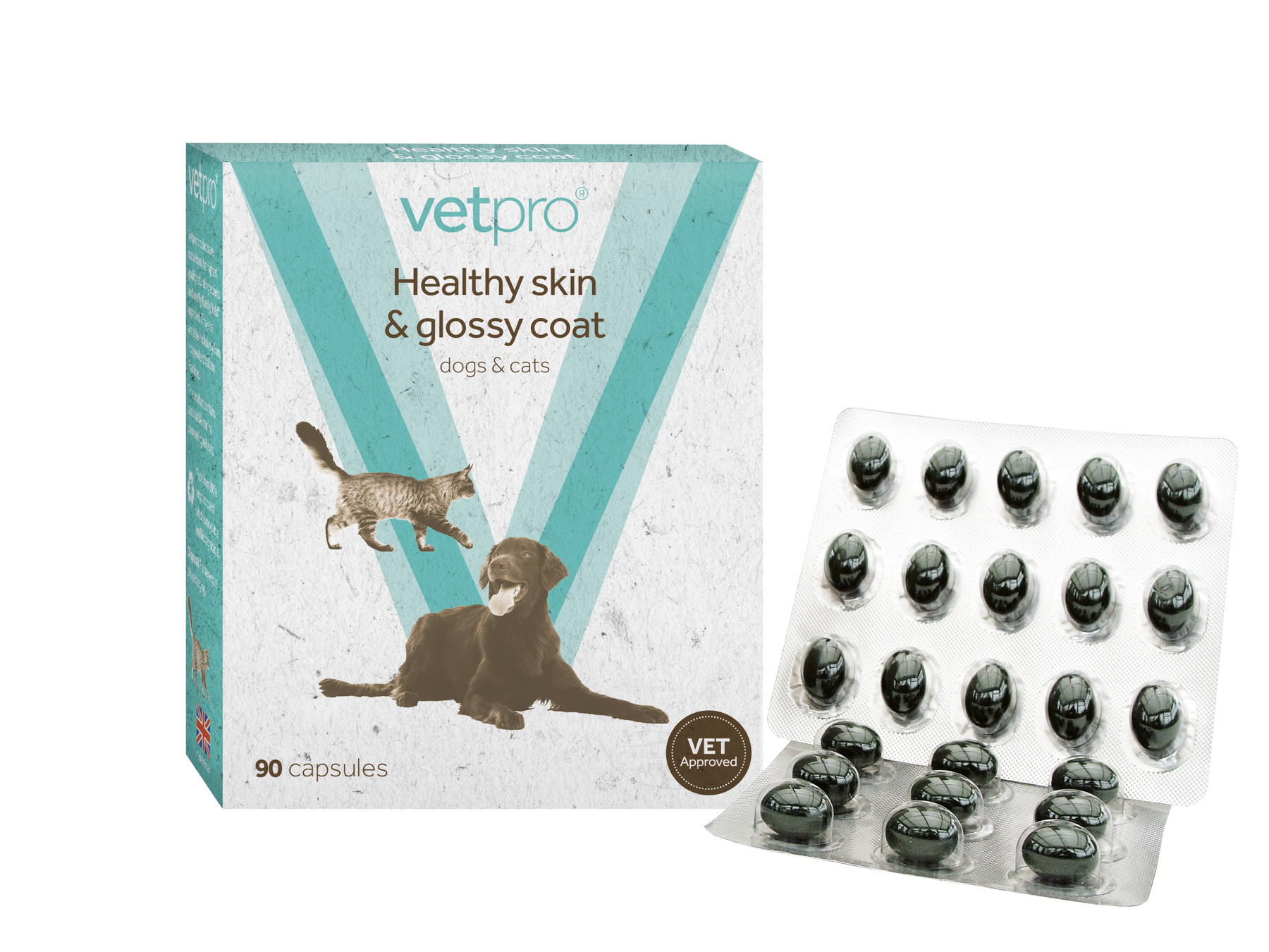 Vetpro Healthy Skin & Glossy Coat - 90 capsules
