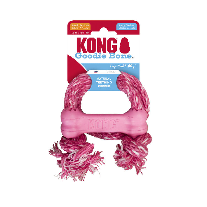 KONG Puppy Goodie Bone with Rope XSmall