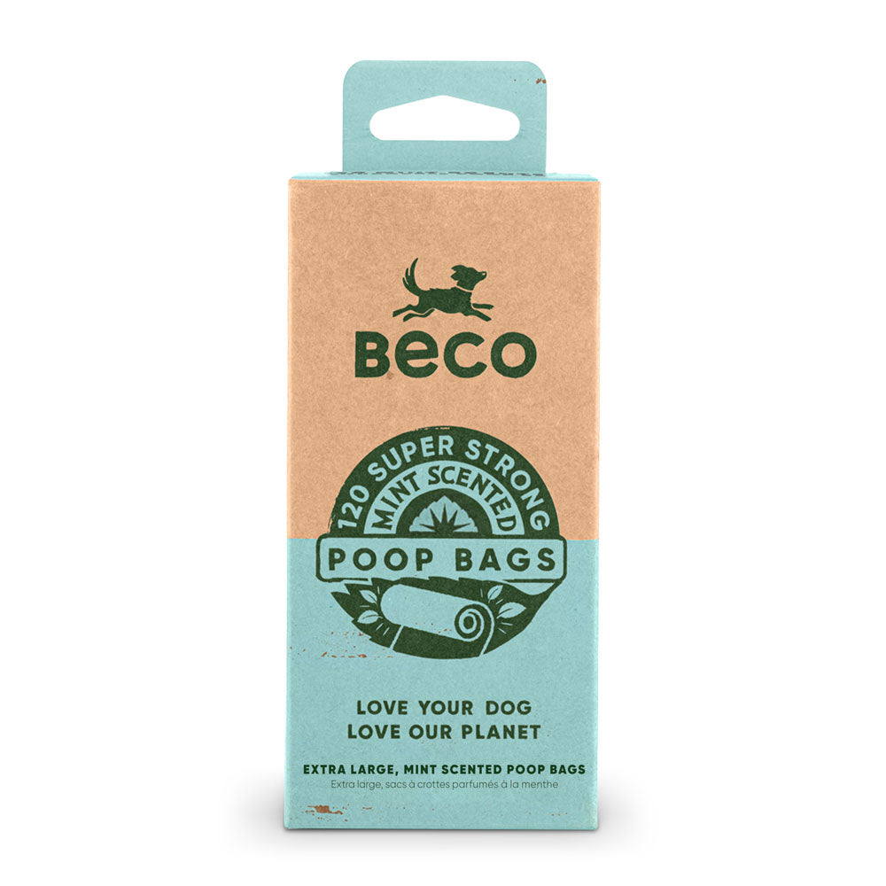 Beco Large Scented Poop Bags Mint (120 bags)