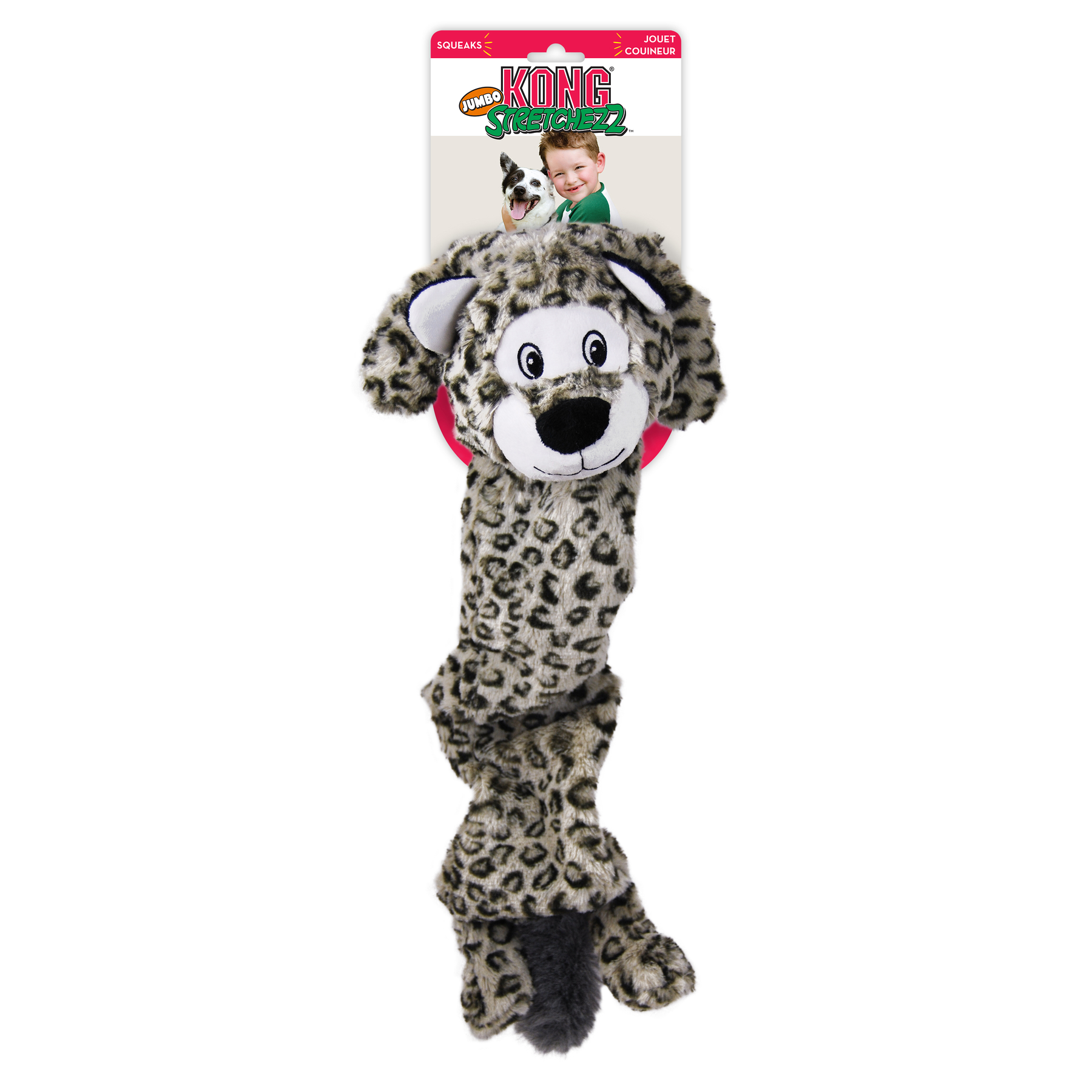KONG Stretchezz Jumbo Snow Leopard XLarge