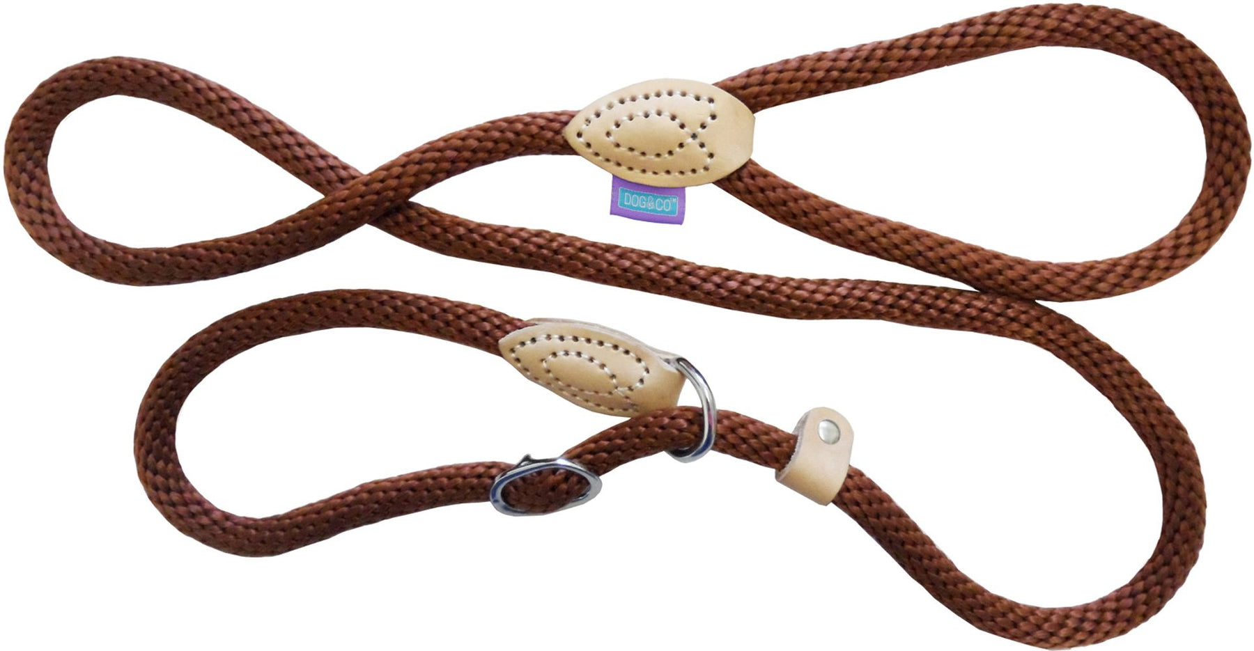 Soft Touch Rope Slip Lead Brown