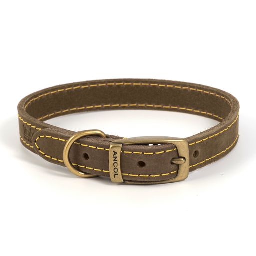 Timberwolf Leather Dog Collar Sable