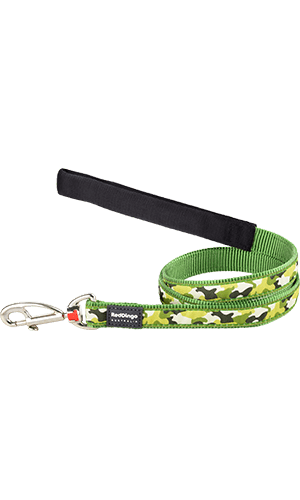 Red Dingo Camouflage Green Dog Lead