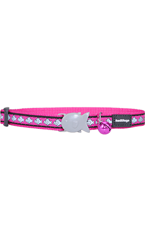 Red Dingo Reflective Hot Pink Cat Collar