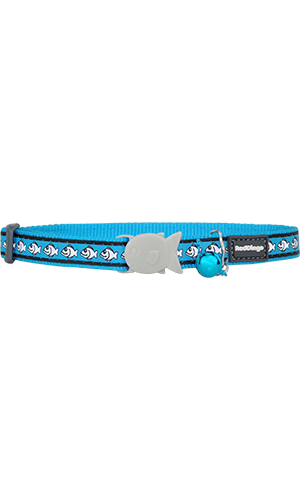 Red Dingo Reflective Turquoise Cat Collar